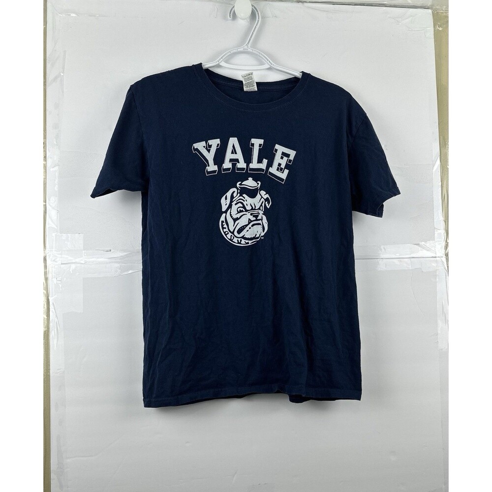 Yale Bulldogs Youth XL Navy T-Shirt Handsome Dan Mascot Graphic Tee